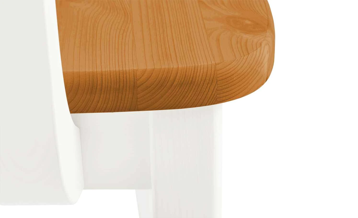 maison bleue Holzstuhl massiv Florian | Weiß / bernsteinfarben Ja – Bild 7