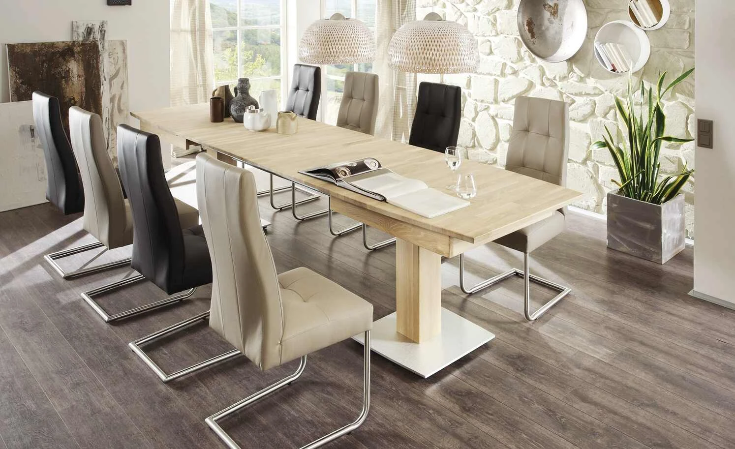 Woodford Kunstleder-Schwingstuhl Thea | Schwarz