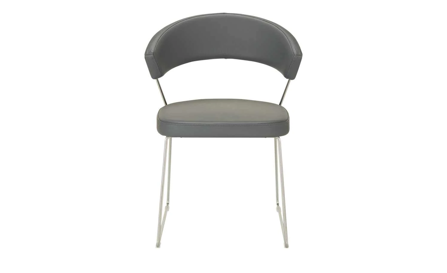 Connubia Kufenstuhl Leder New York | Grau – Bild 2