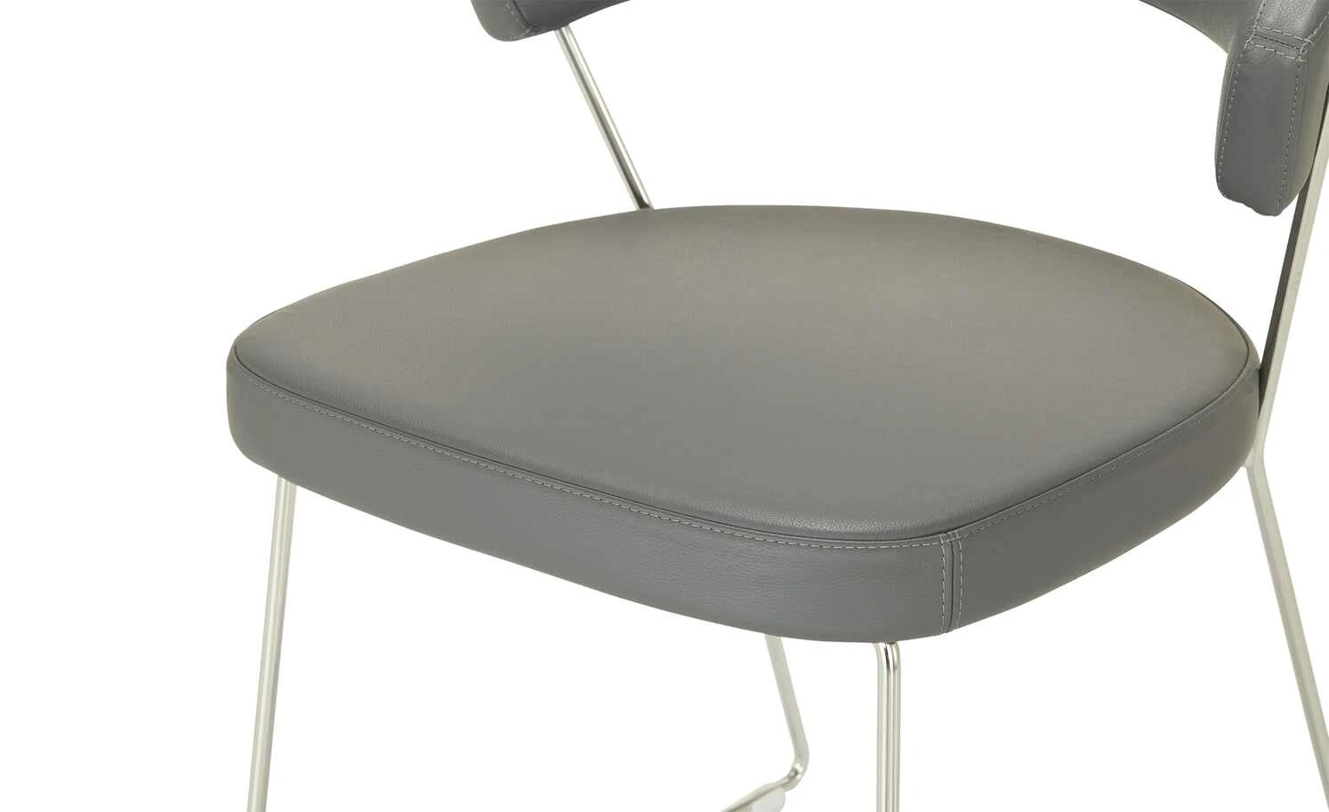 Connubia Kufenstuhl Leder New York | Grau – Bild 5