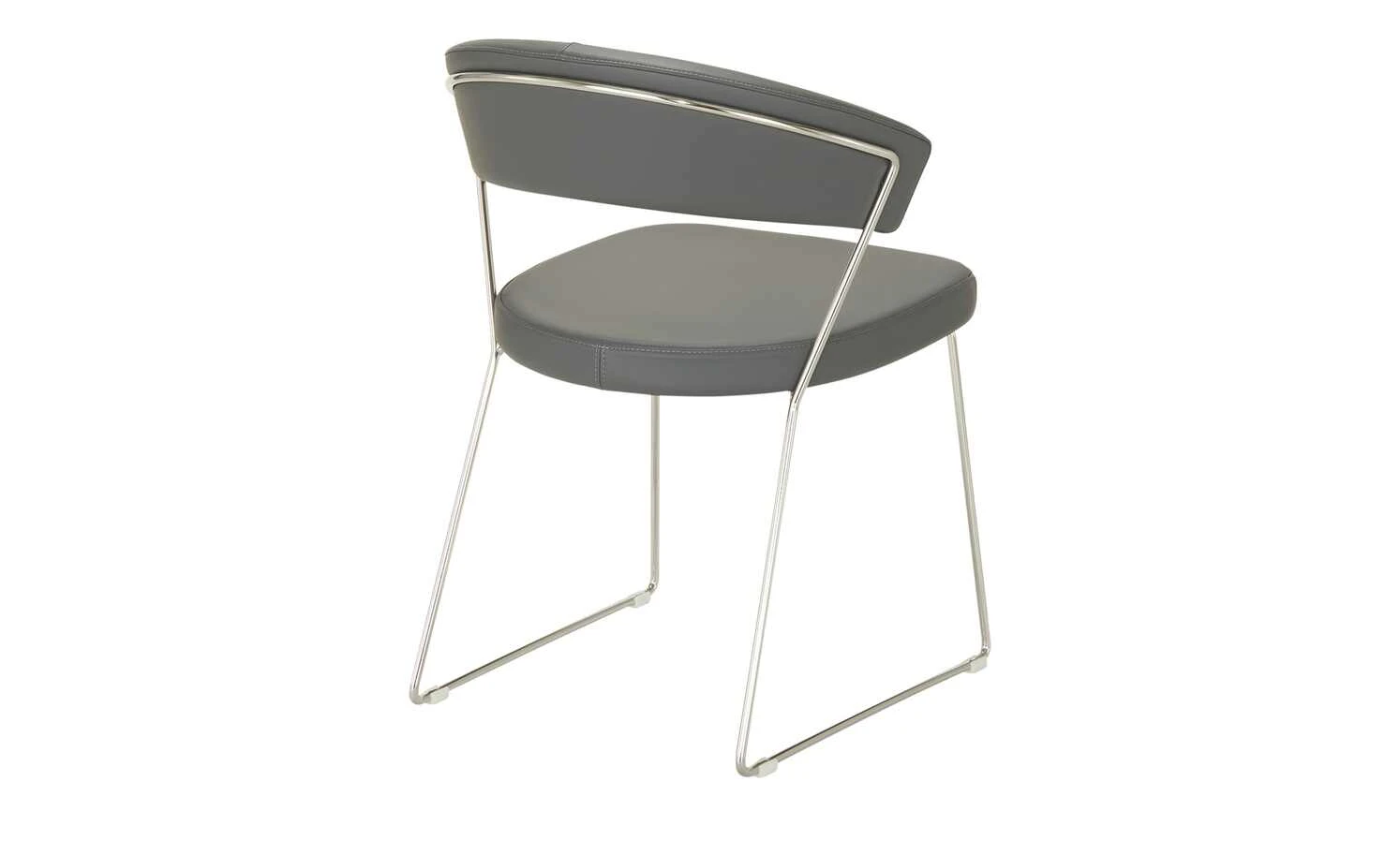 Connubia Kufenstuhl Leder New York | Grau – Bild 8