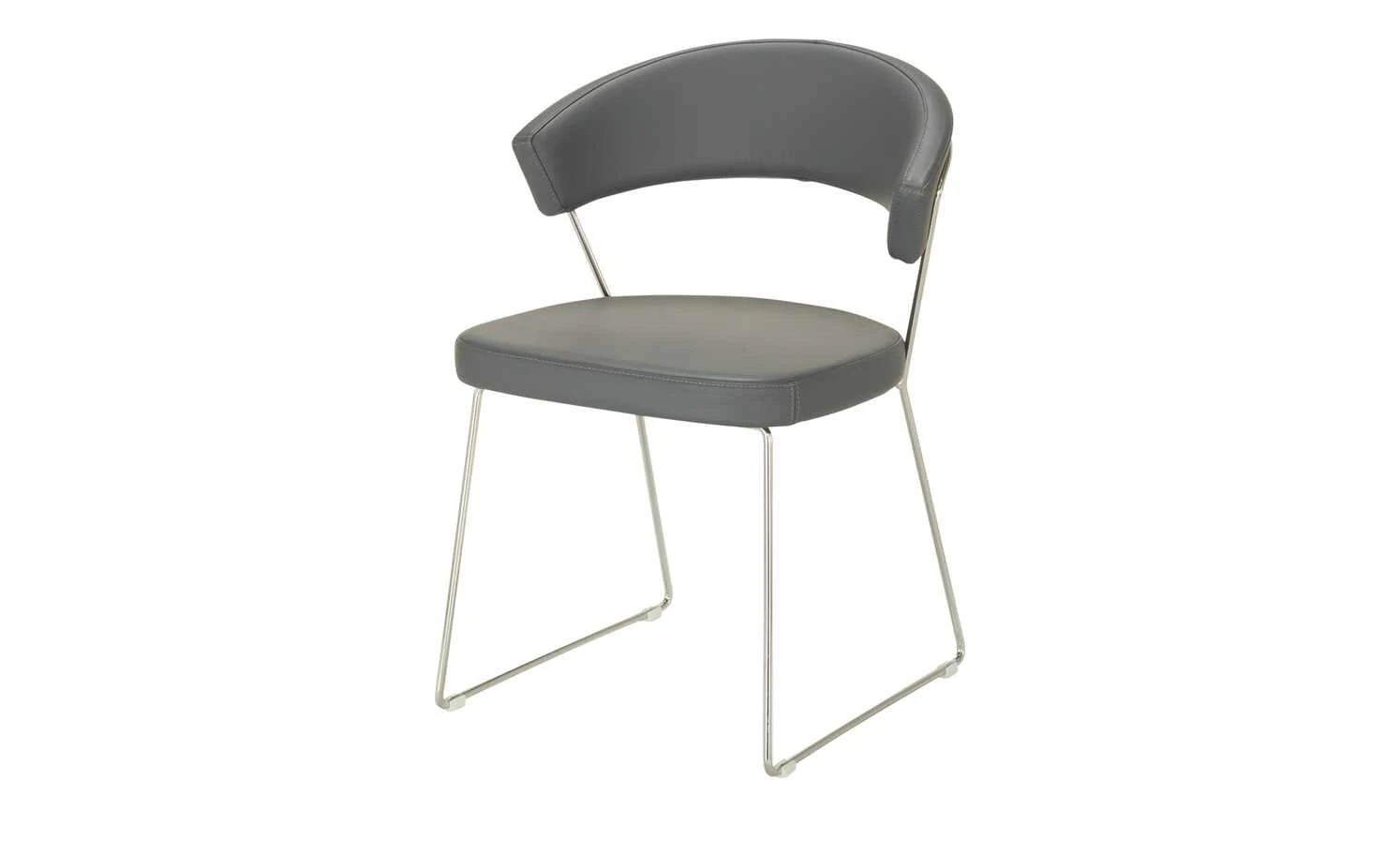 Connubia Kufenstuhl Leder New York | Grau