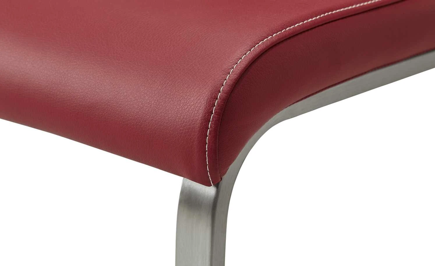 uno Kunstleder-Freischwinger Edita | Bordeaux (Rot) – Bild 2