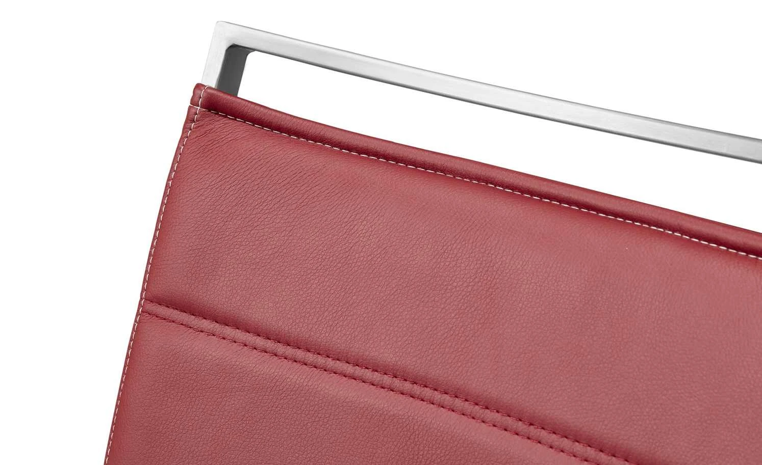 uno Kunstleder-Freischwinger Edita | Bordeaux (Rot) – Bild 3
