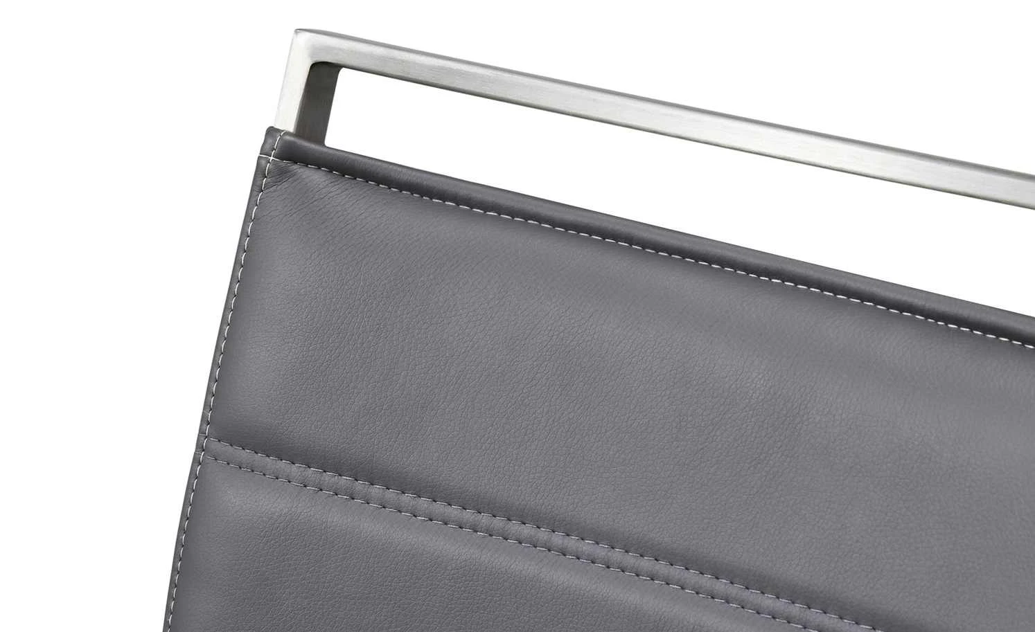 uno Kunstleder-Freischwinger Edita | Grau – Bild 2