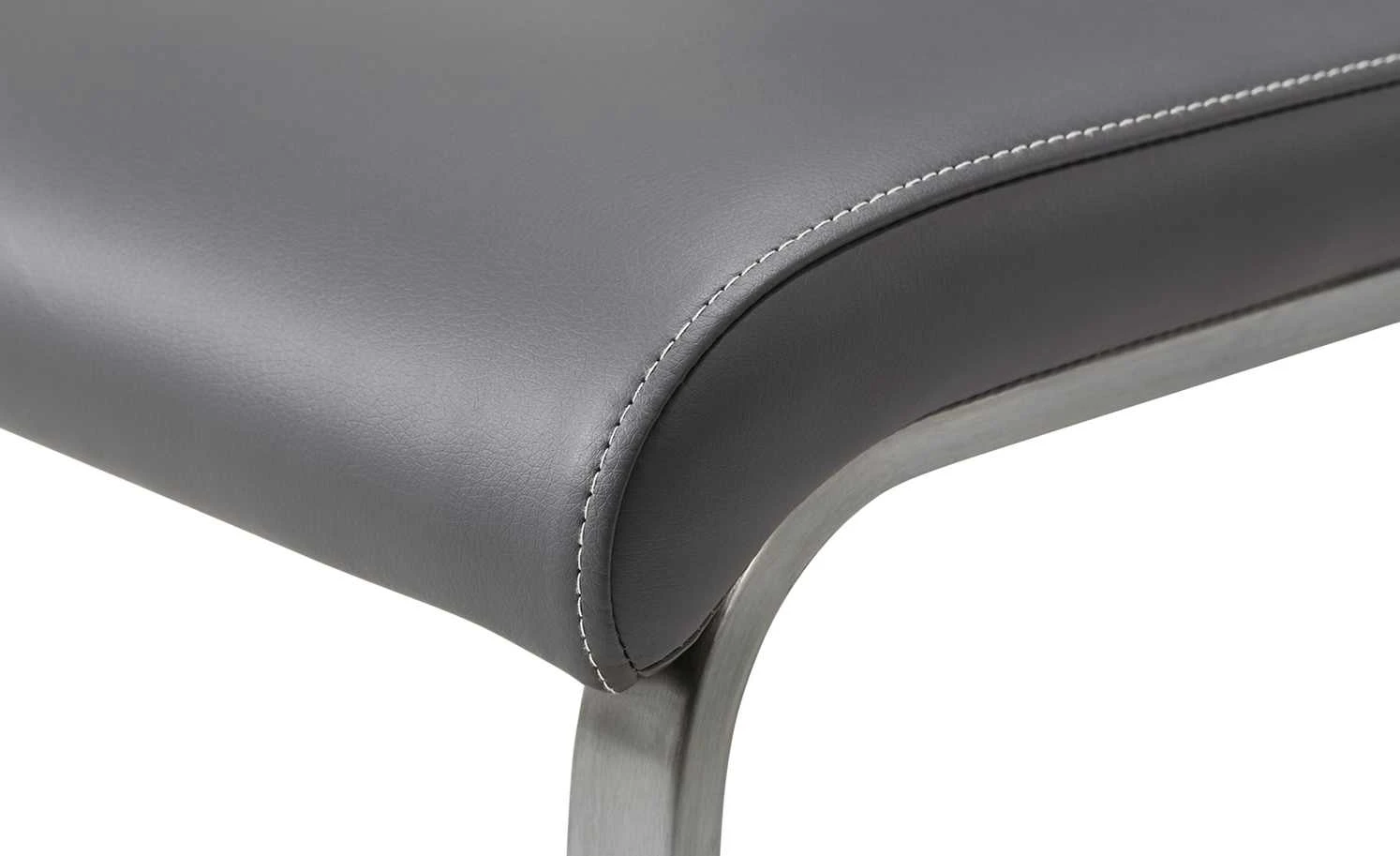 uno Kunstleder-Freischwinger Edita | Grau – Bild 5