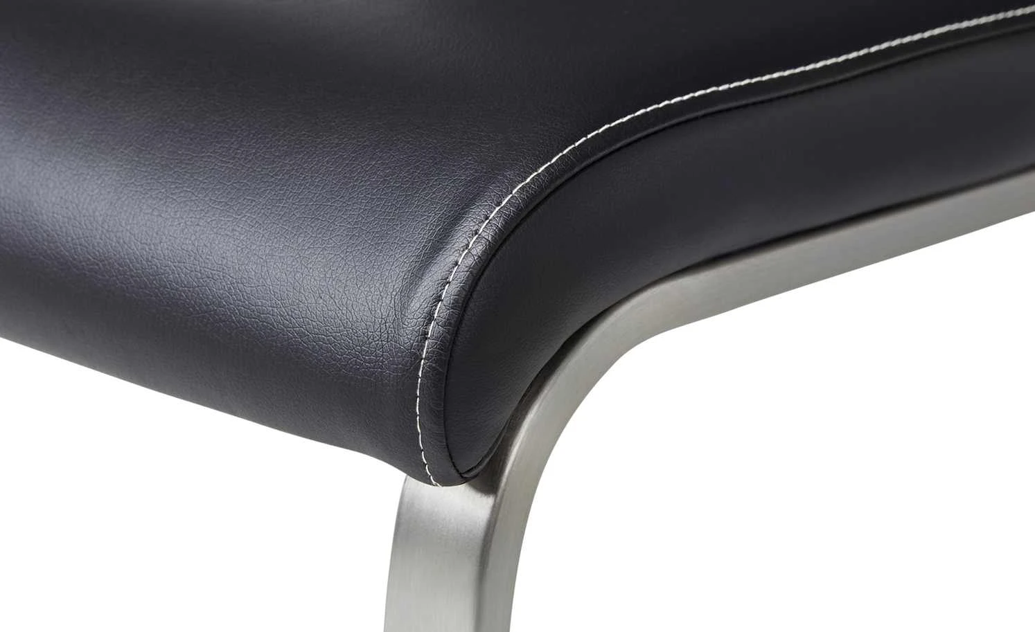 uno Kunstleder-Freischwinger Edita | Schwarz – Bild 7