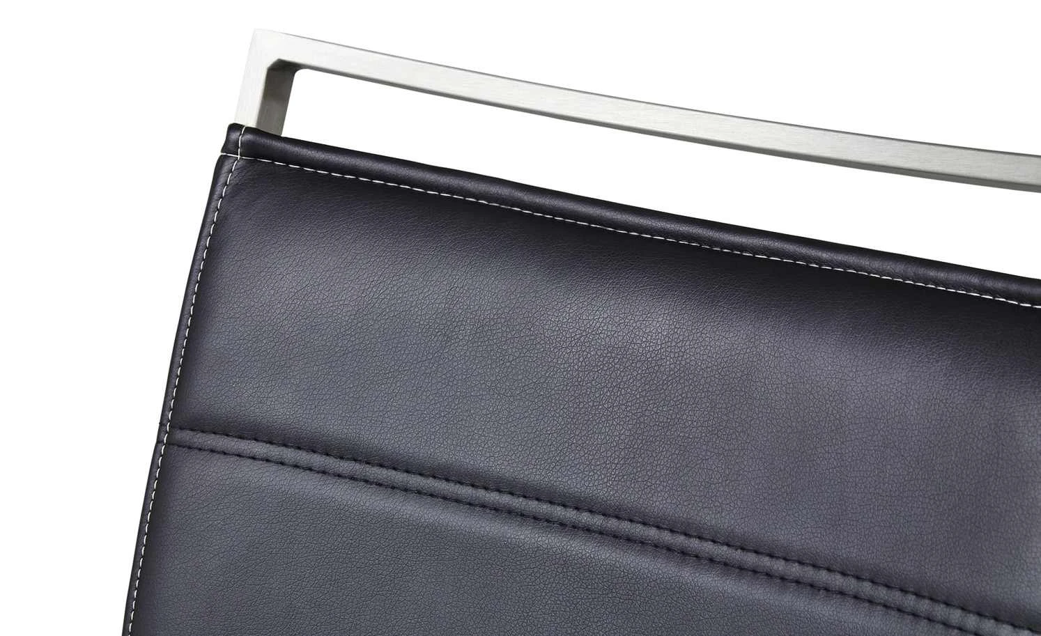 uno Kunstleder-Freischwinger Edita | Schwarz – Bild 9