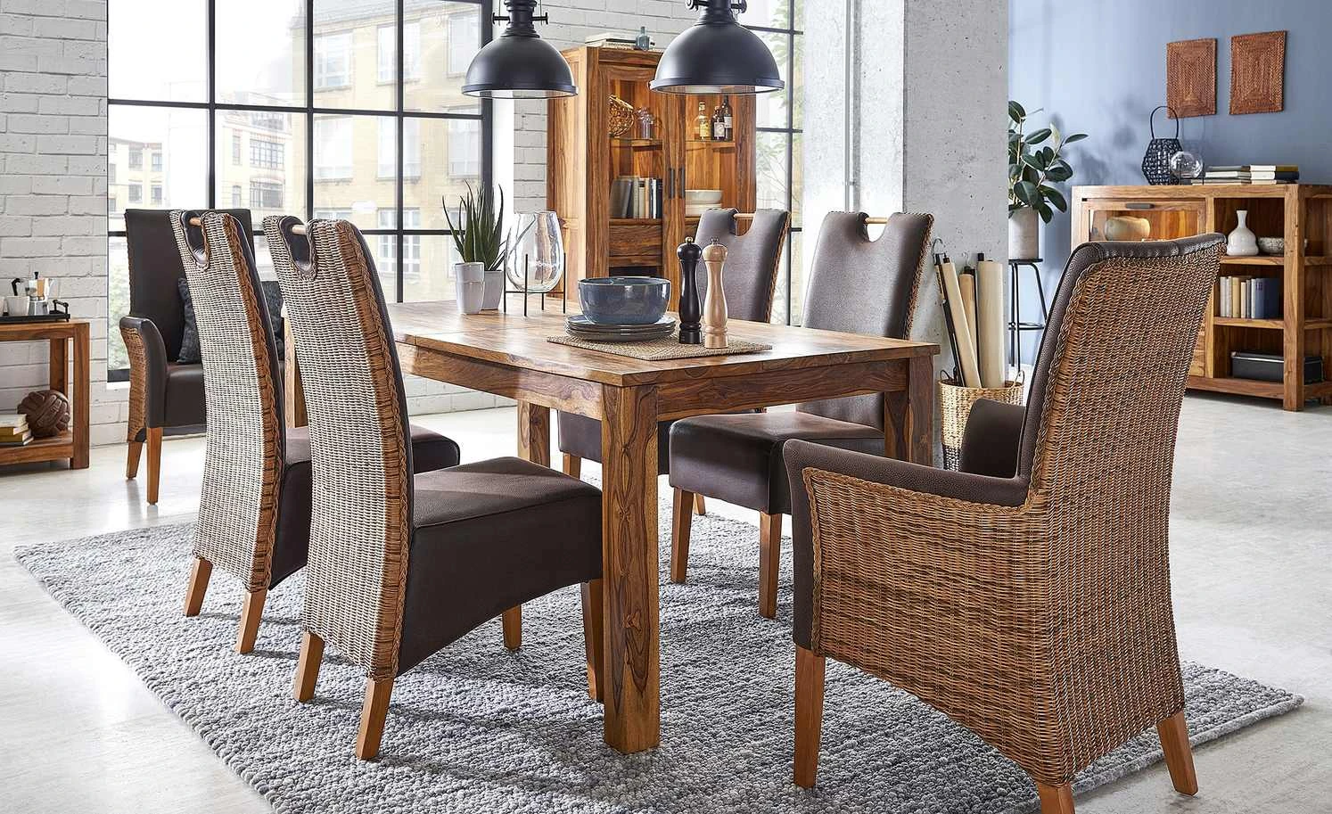 Rattanstuhl mit Armlehnen Antonio – Bild 2