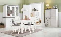 maison bleue Holzstuhl massiv Florian | Weiß Nein