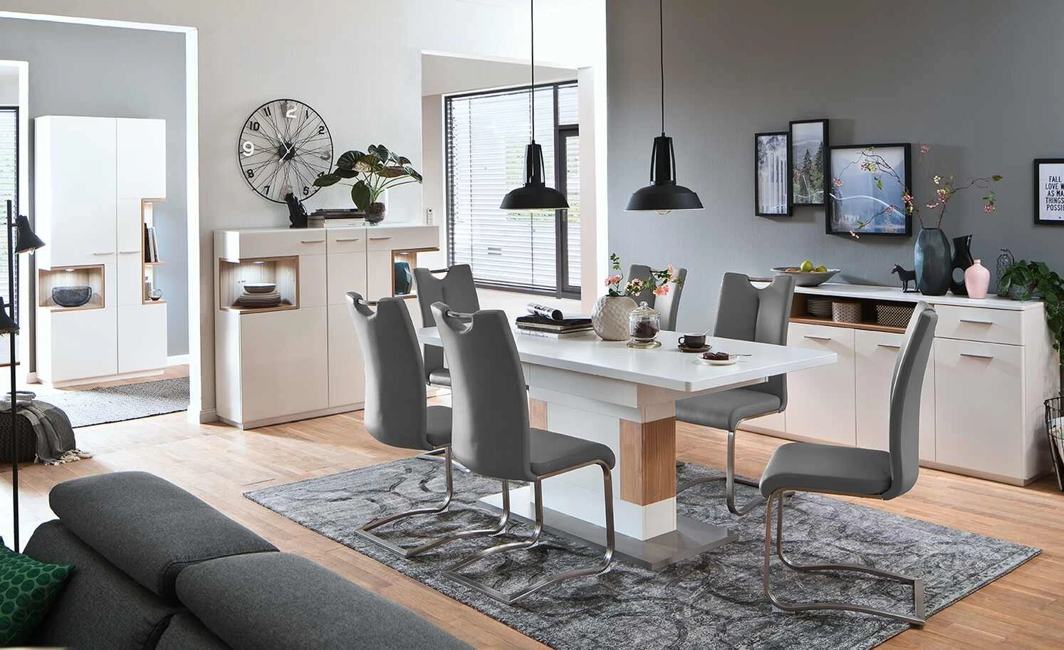 uno Schwingstuhl Vota | Grau Kunstleder