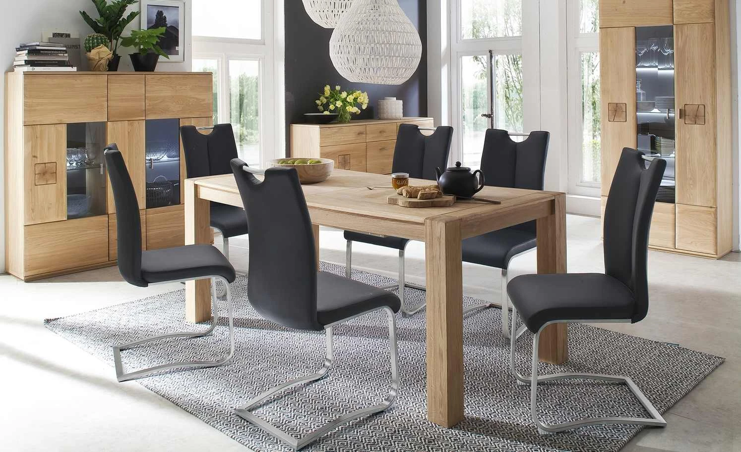 uno Schwingstuhl Vota | Schwarz Kunstleder – Bild 2