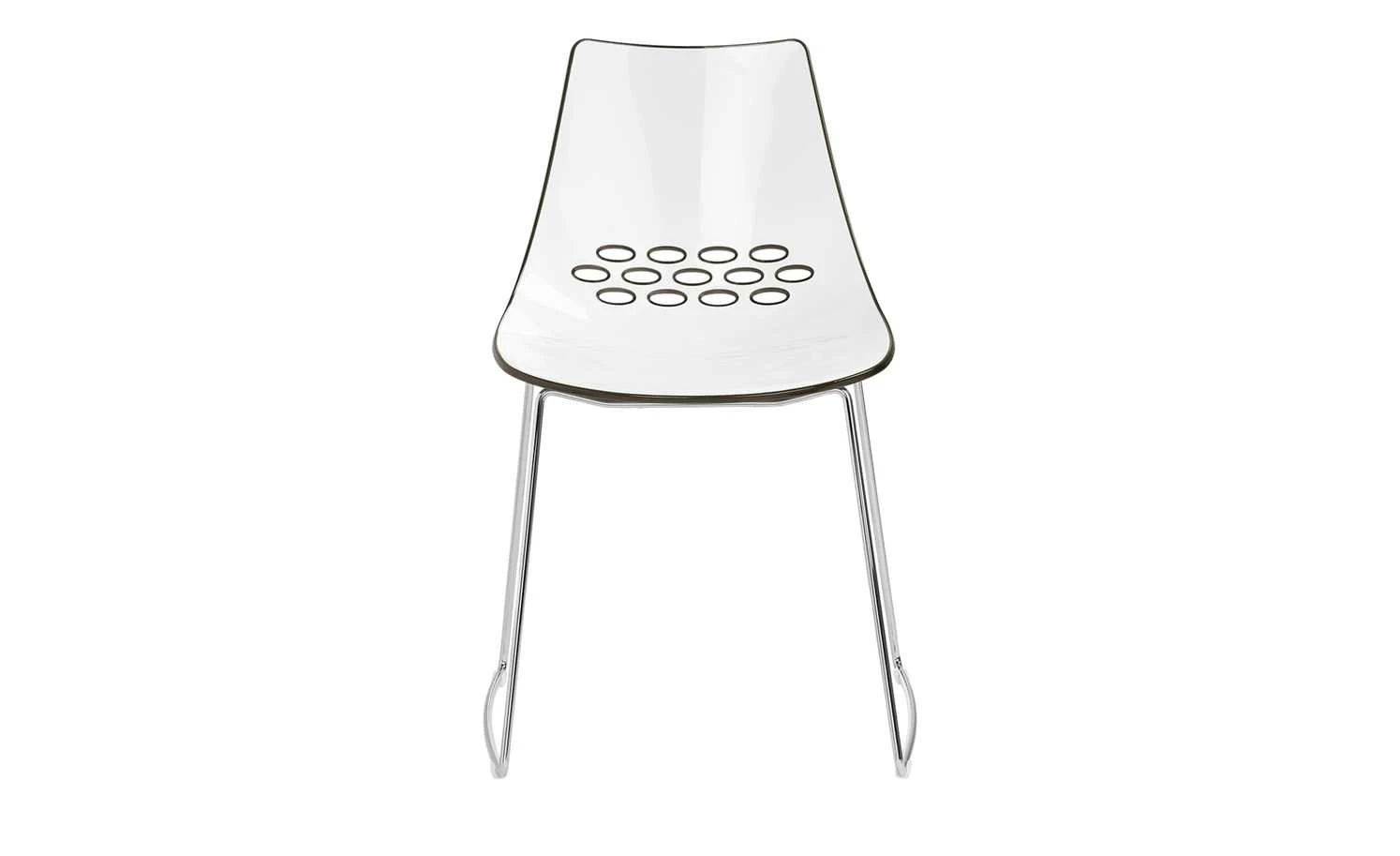 Connubia Stuhl Jam | Außen: Taubengrau / Innen: Schneeweiß glänzend – Bild 3