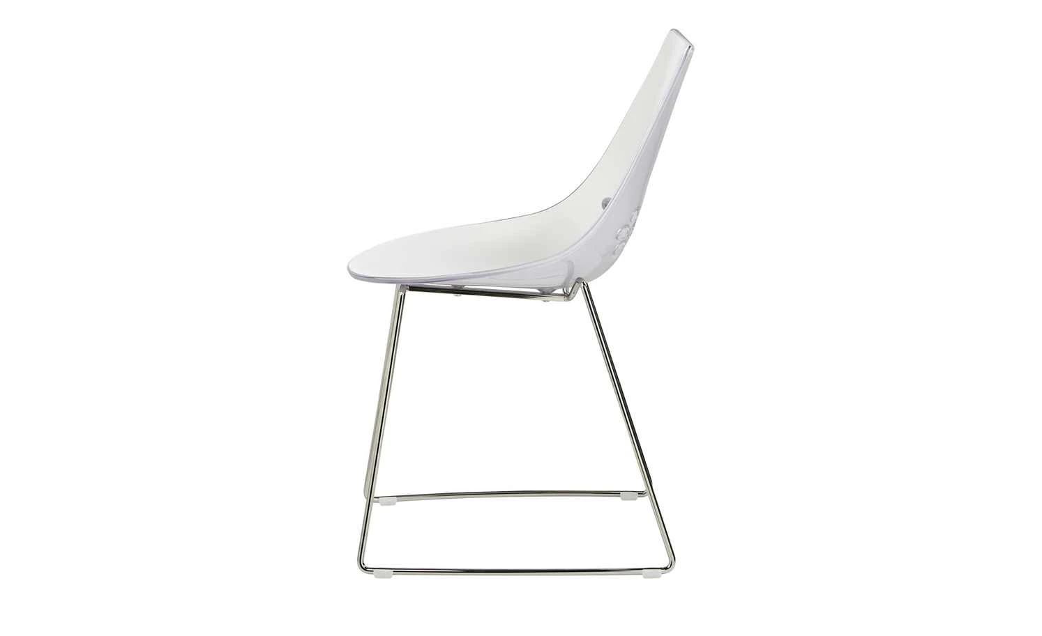 Connubia Stuhl Jam | Außen: Schneeweiß glänzend / Innen: Transparent – Bild 4