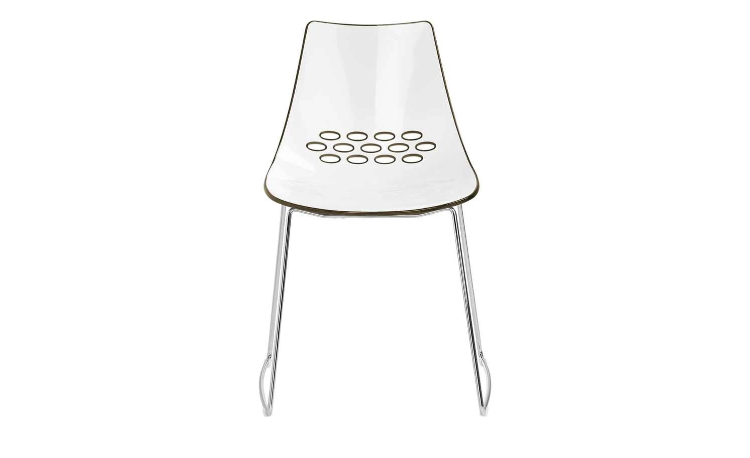 Connubia Stuhl Jam | Außen: Beige transparent / Innen: Schneeweiß glänzend – Bild 2