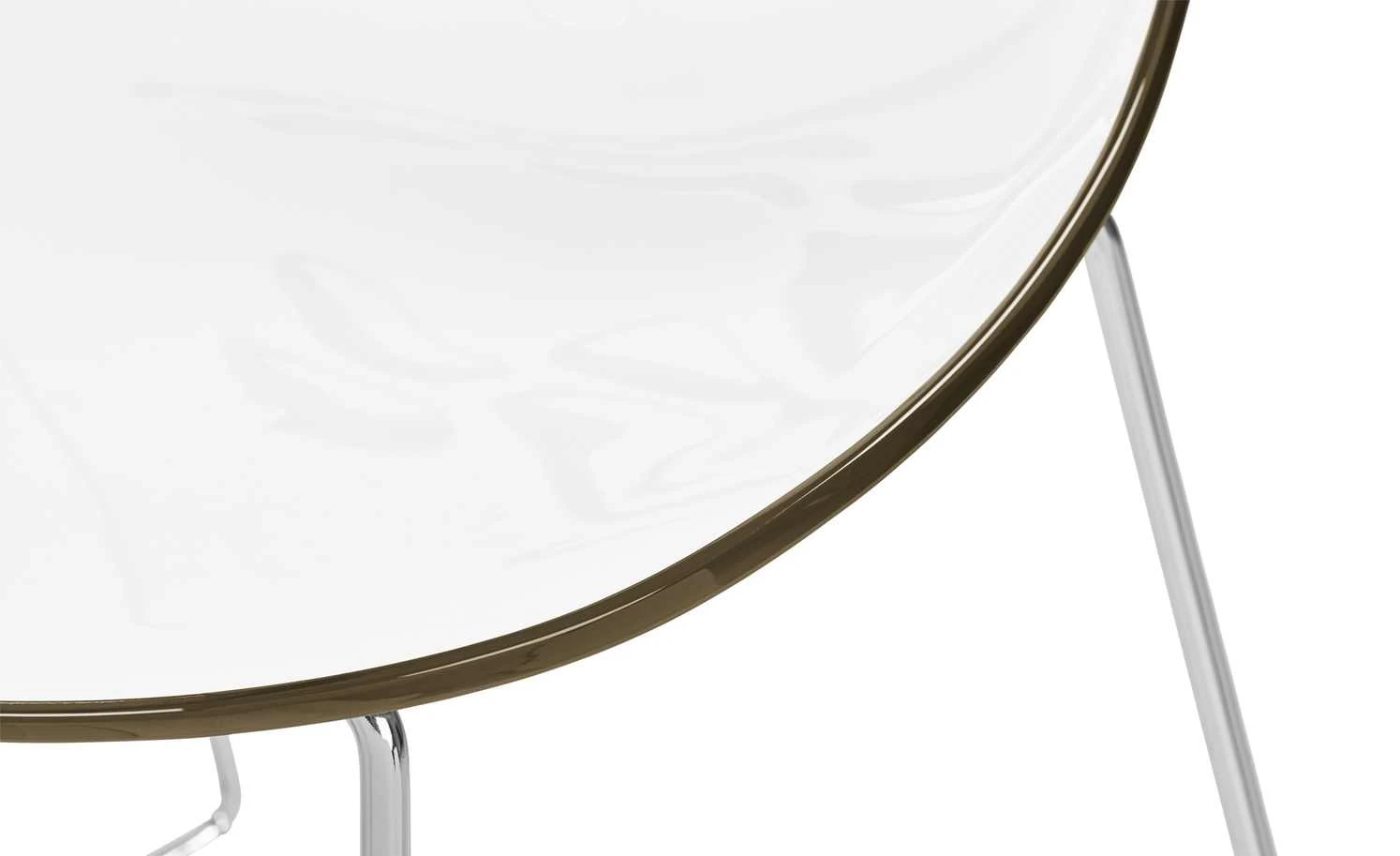 Connubia Stuhl Jam | Außen: Beige transparent / Innen: Schneeweiß glänzend – Bild 5