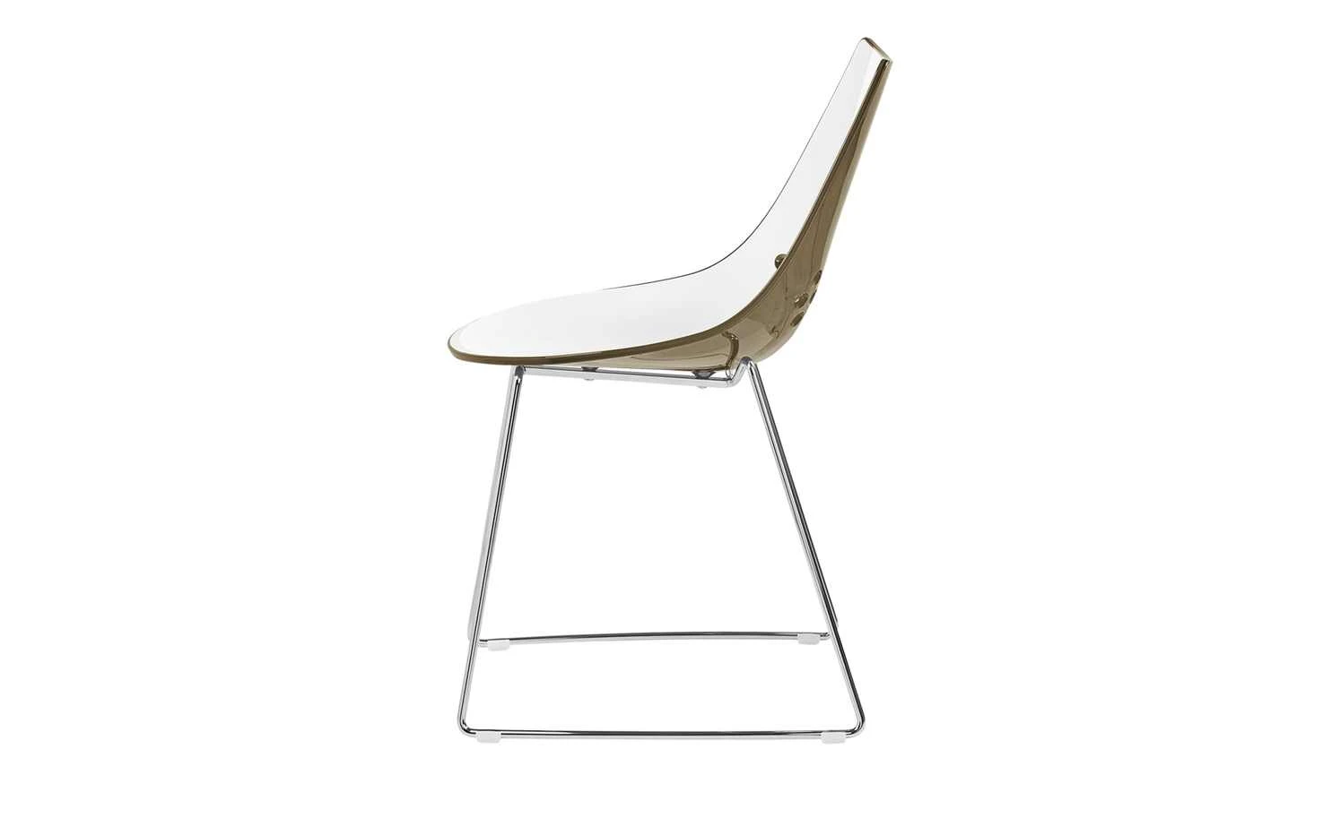Connubia Stuhl Jam | Außen: Beige transparent / Innen: Schneeweiß glänzend – Bild 8