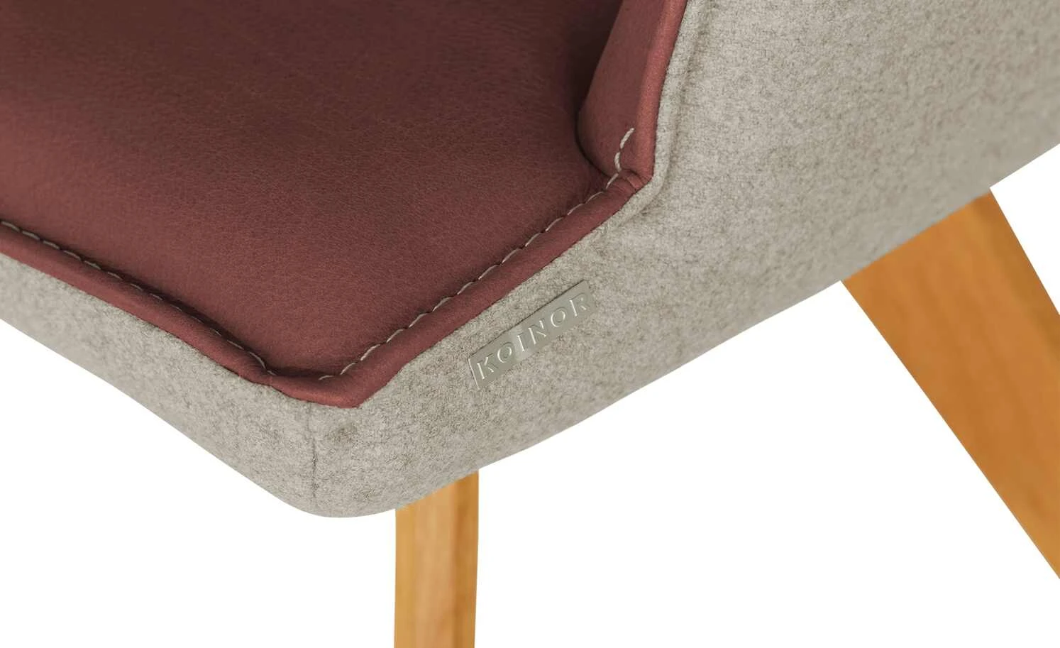 KOINOR Armlehnstuhl Leder Schwof | Chilli (Rot) / Beige Nein – Bild 9