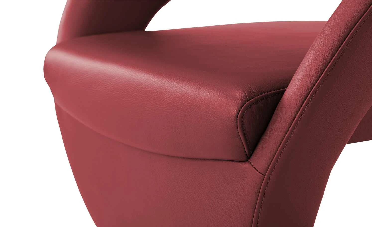 Leder-Drehstuhl Kingsman | Rot Rund – Bild 4