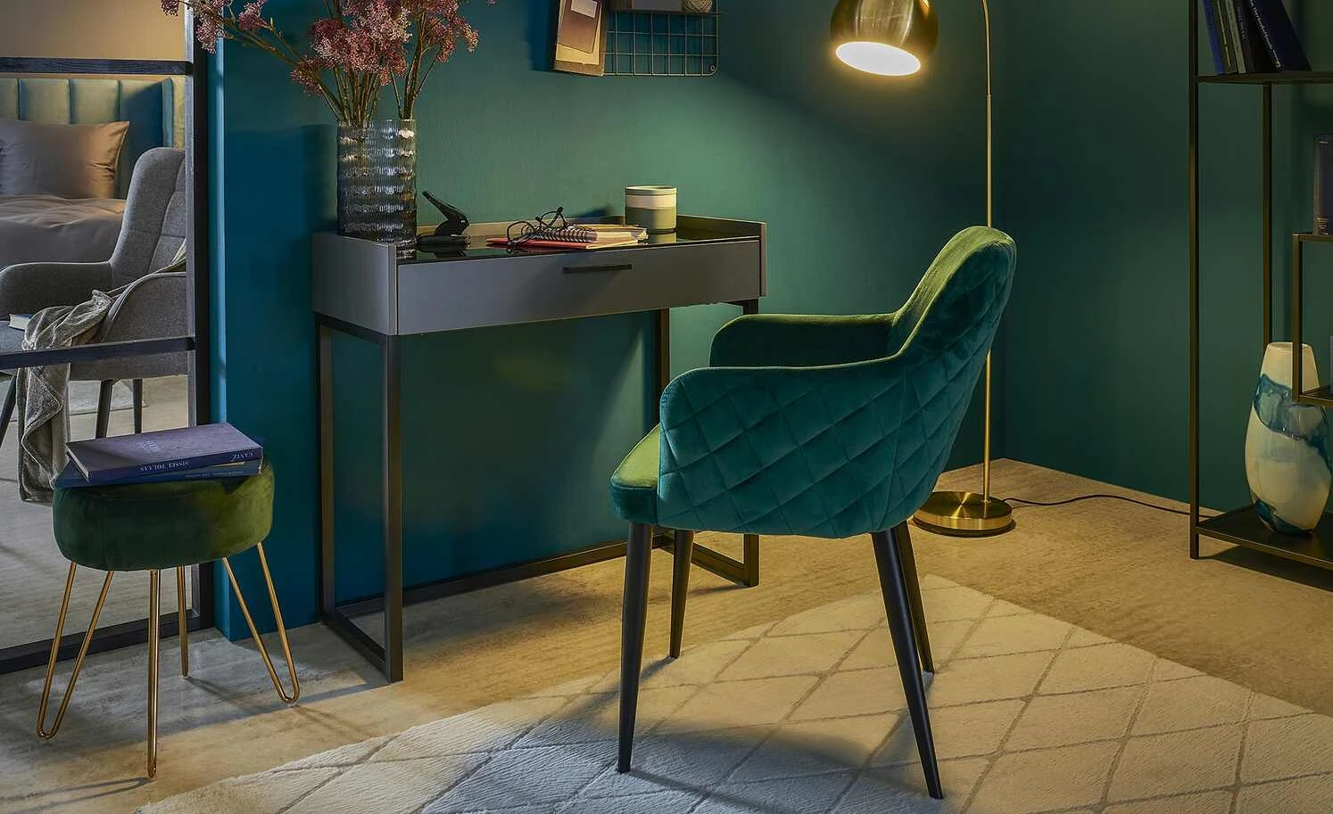 Armlehnenstuhl Heiner | Grün – Bild 2