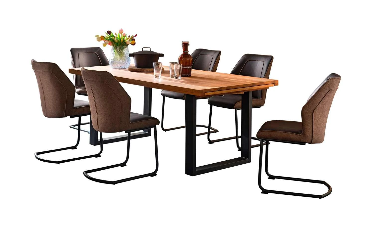 Freischwinger Bergen | Braun / Dunkelbraun