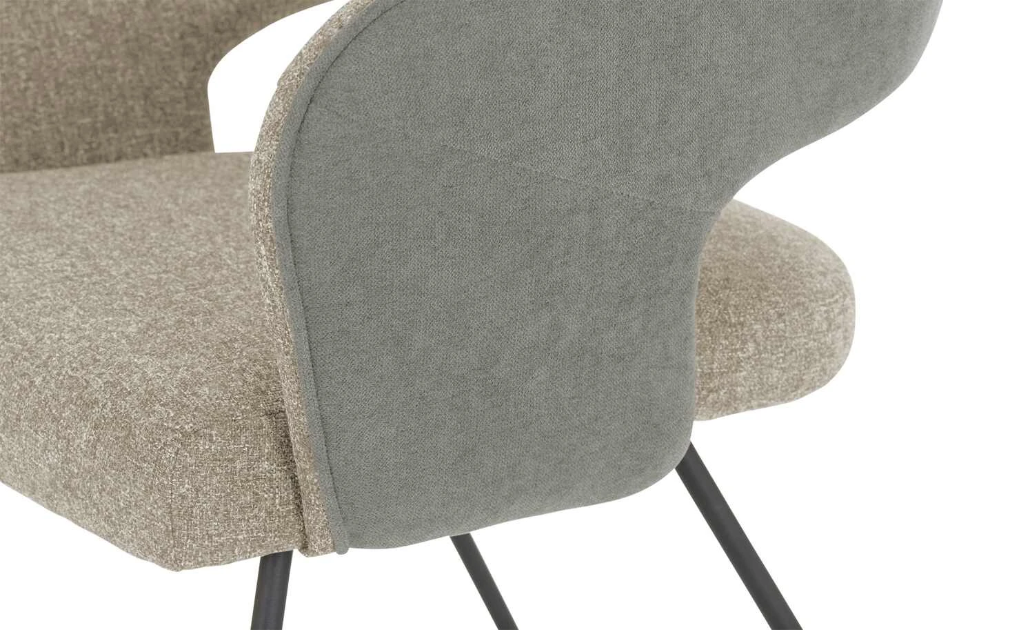 Polsterstuhl mit Armlehne Lavall | Melange (Beige) Kufenstuhl – Bild 5