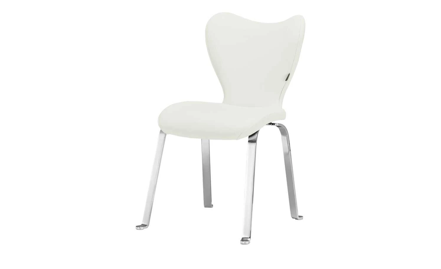 JOOP! Leder Dinner-Stuhl Lounge | Wolke (Weiß) 4-Fußstuhl – Bild 2