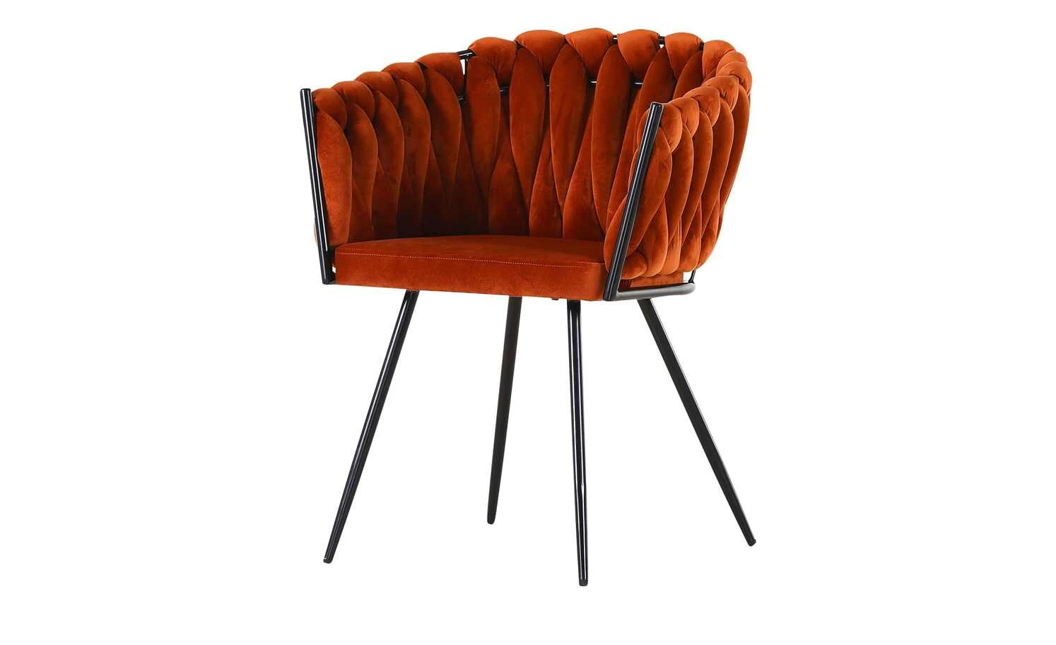 Polsterstuhl Weave | Kupferbraun