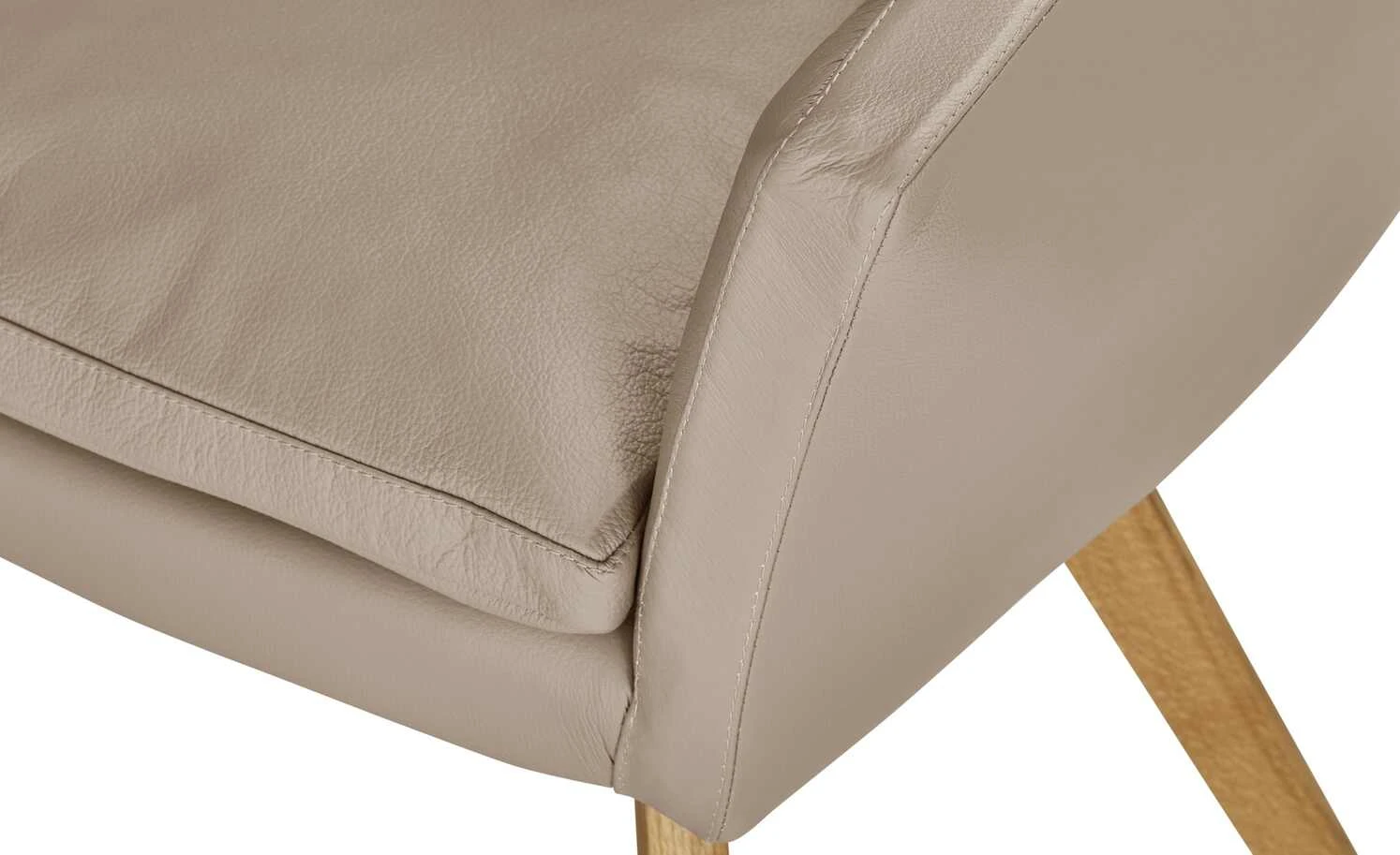 Berger & Rath Polsterstuhl mit Armlehne Lanx | Dunkelbeige – Bild 7