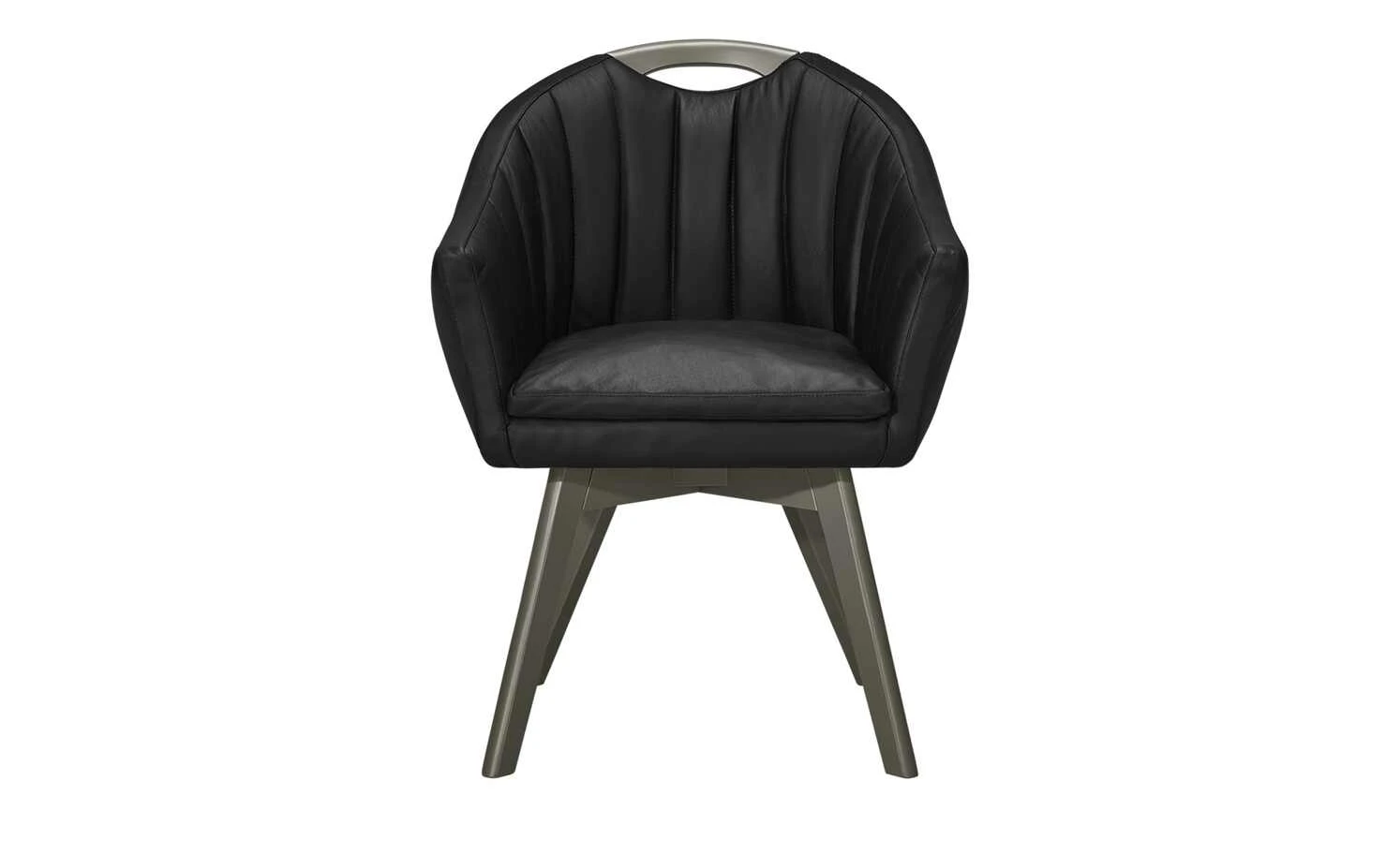 Berger & Rath Polsterstuhl mit Armlehne Lanx | Schwarz Londra (Hellgrau) – Bild 3