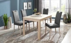 Woodford Polsterstuhl mit Griff Gabi 4 | Anthrazit Eiche Sonoma