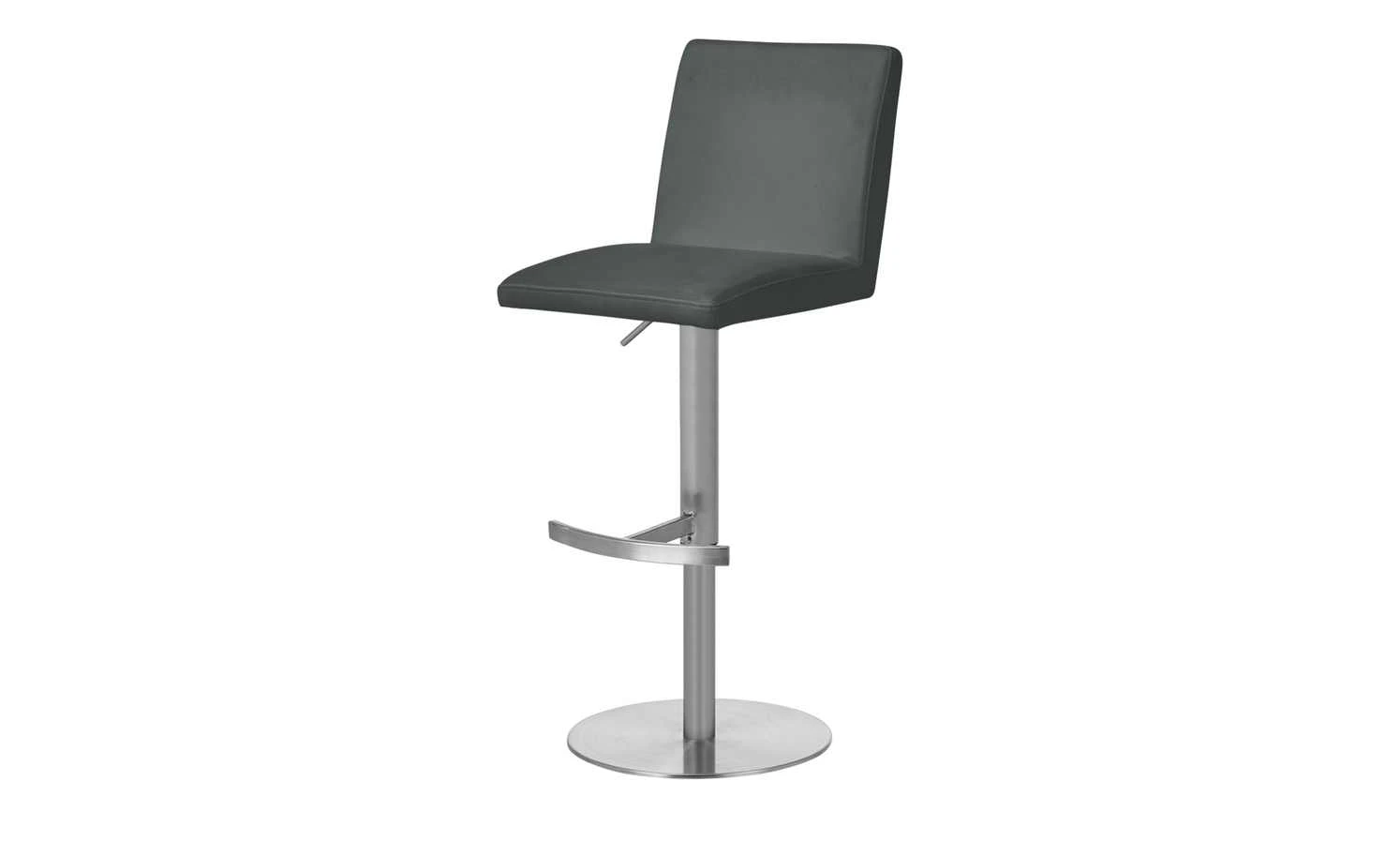 Barstuhl Elena | Grau Rund nach außen gewölbter Sitz
