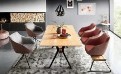 KOINOR Polsterstuhl Movy | Asphalt (Hellgrau) / Rot