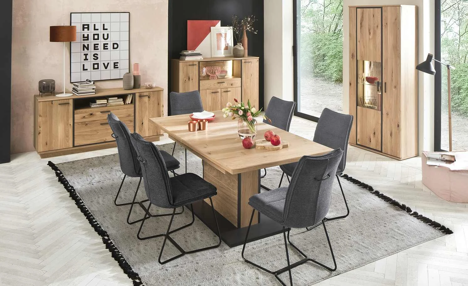 Kufenstuhl Zabea | Anthrazit Schwarz