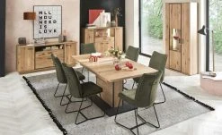 Kufenstuhl Zabea | Olive (Grün) Schwarz