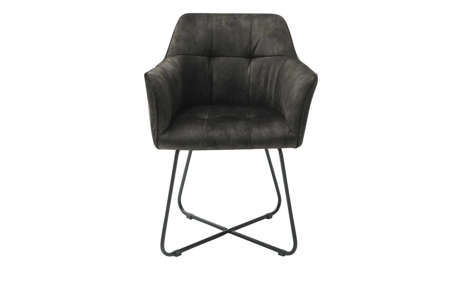 Polsterstuhl mit Armlehne Anna | Anthrazit – Bild 2