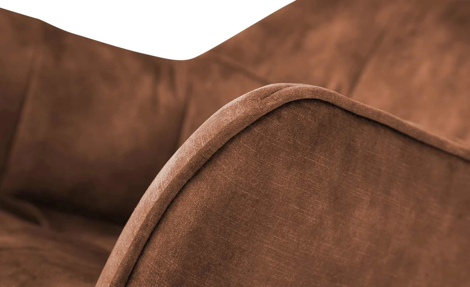 Polsterstuhl mit Armlehne Anna | Rostbraun – Bild 6