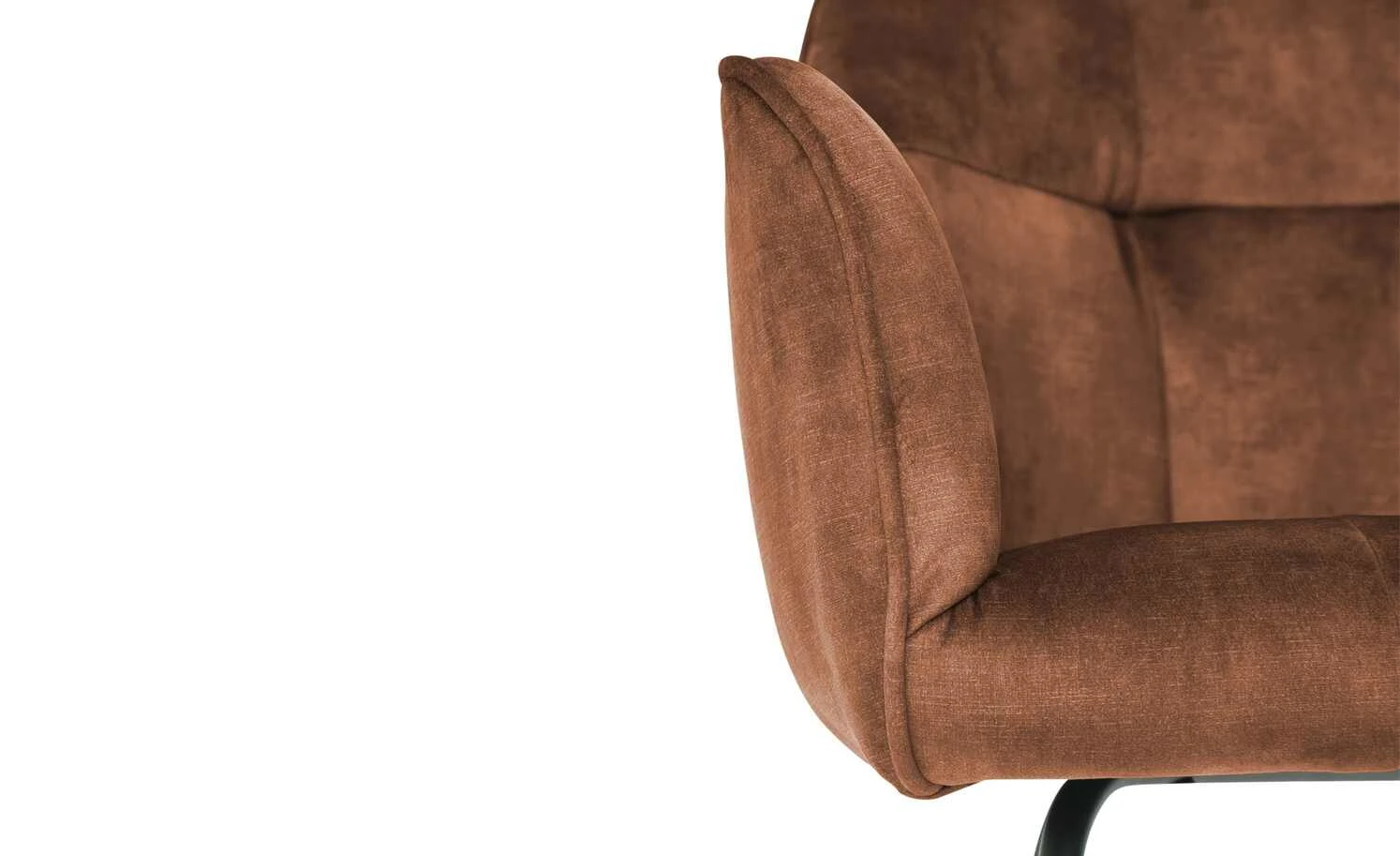 Polsterstuhl mit Armlehne Anna | Rostbraun – Bild 7