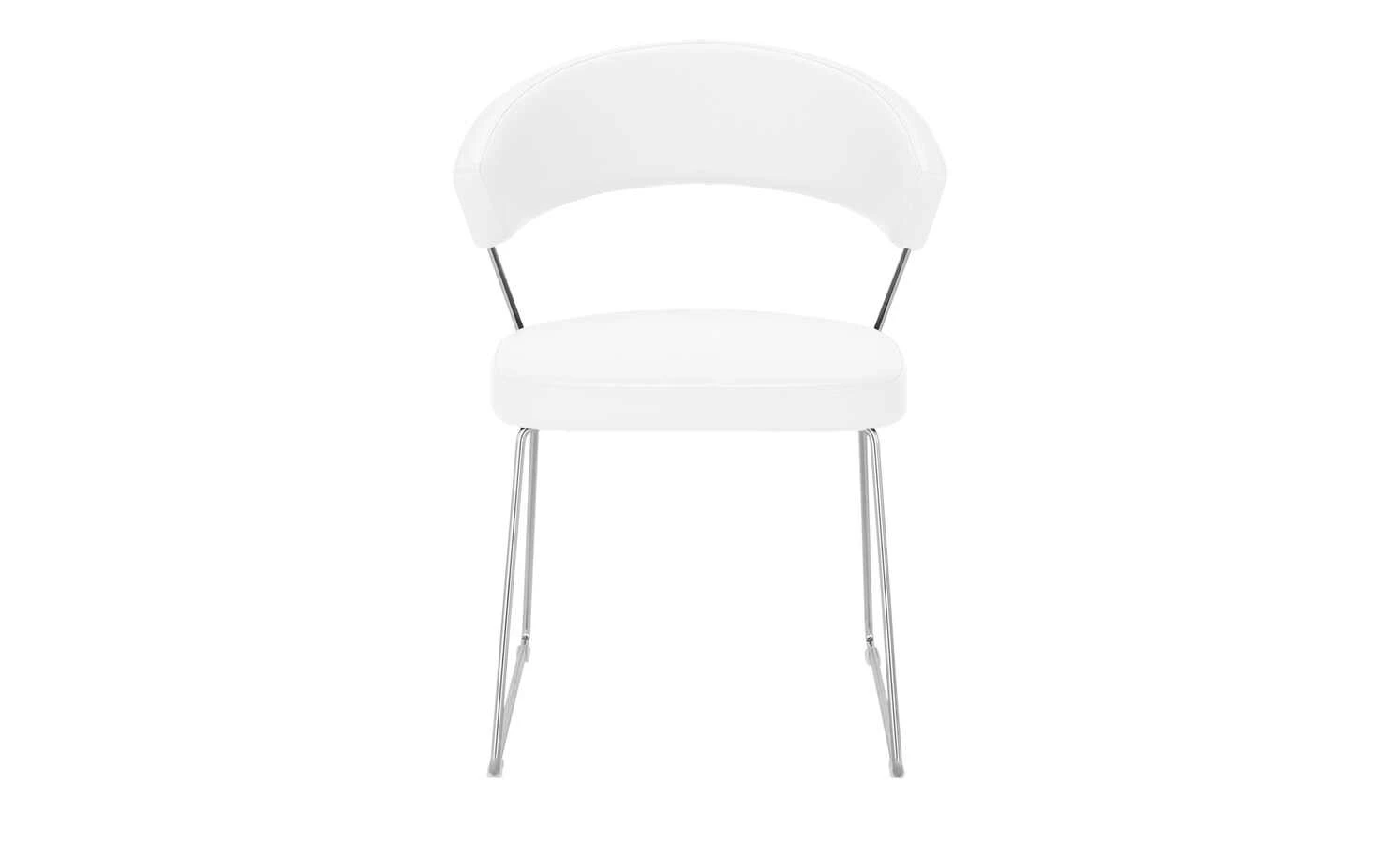 Connubia Kufenstuhl Leder New York | Schneeweiß – Bild 2