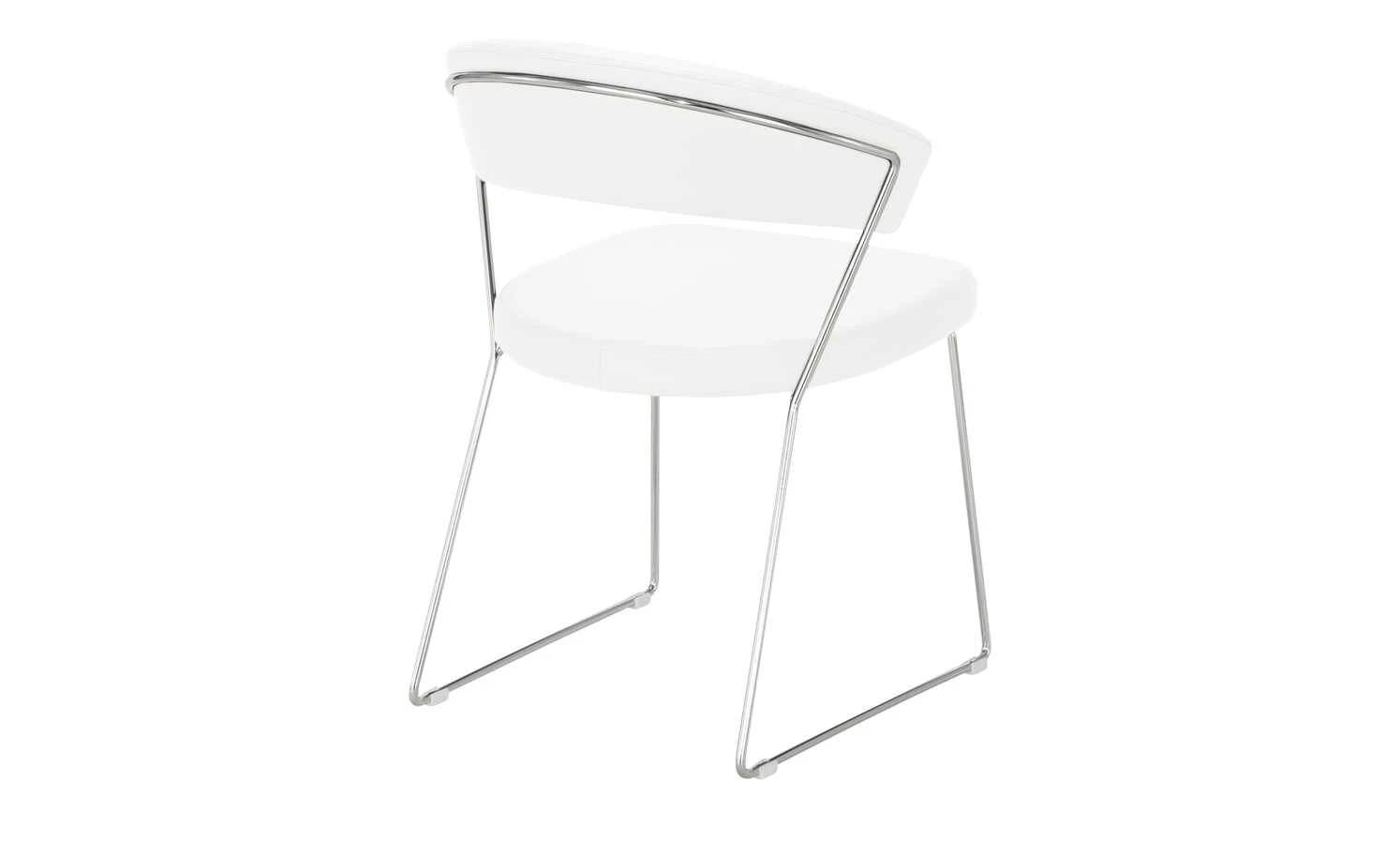 Connubia Kufenstuhl Leder New York | Schneeweiß – Bild 4