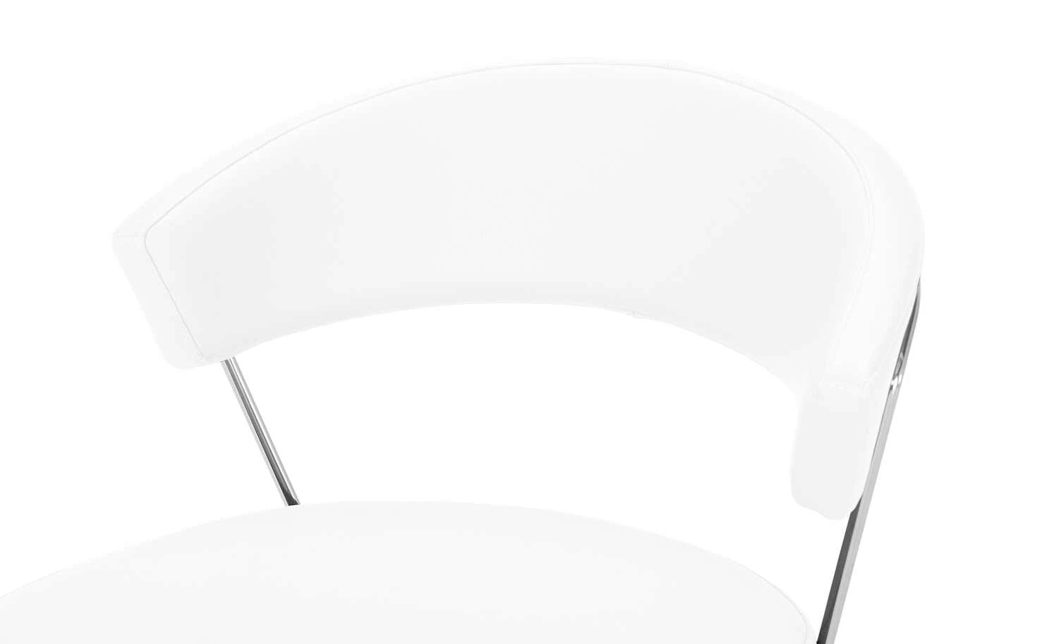 Connubia Kufenstuhl Leder New York | Schneeweiß – Bild 5