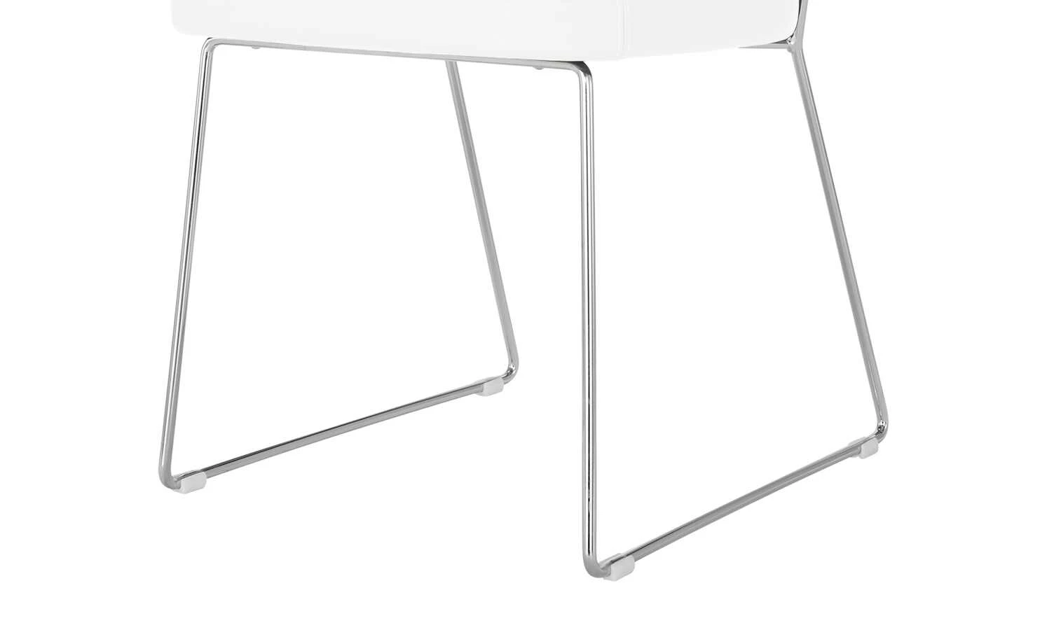 Connubia Kufenstuhl Leder New York | Schneeweiß – Bild 6