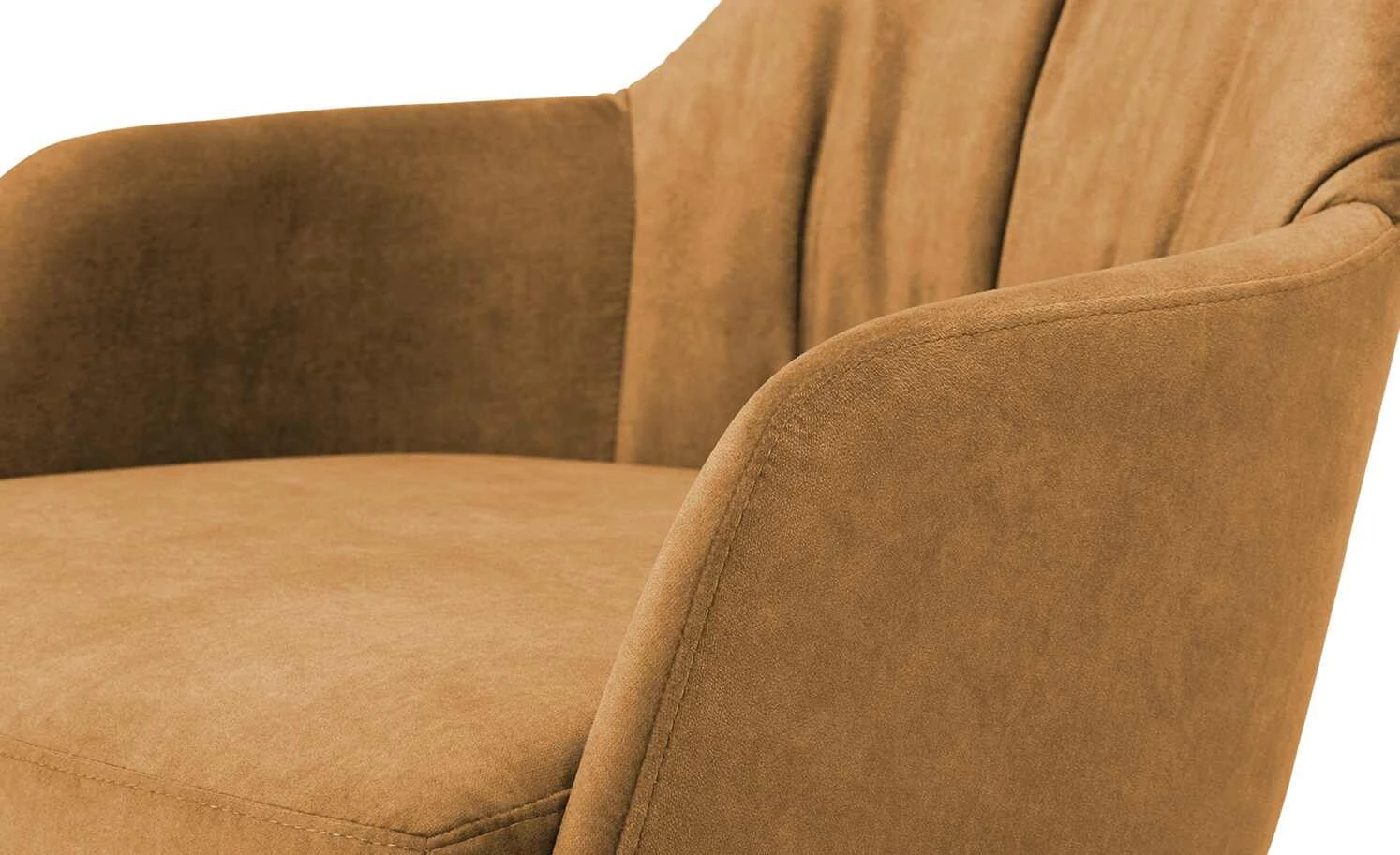 Woodford Polsterstuhl mit Armlehne Milan | Golden Orange (Cognac) Schaumstoff – Bild 4