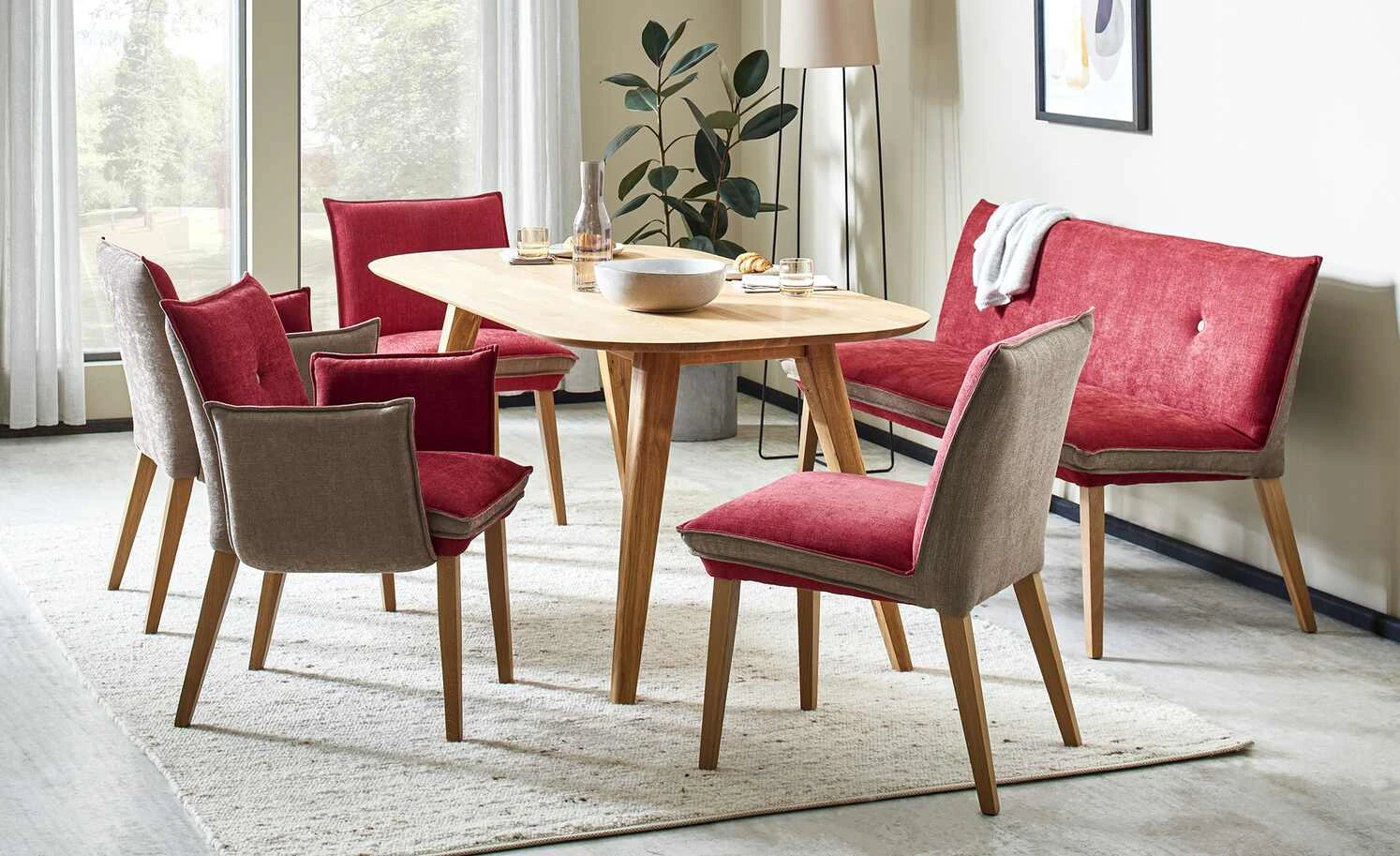 Woodford Polsterstuhl Sunna | Kombi Rosso (Rot / Beige) Nein – Bild 2