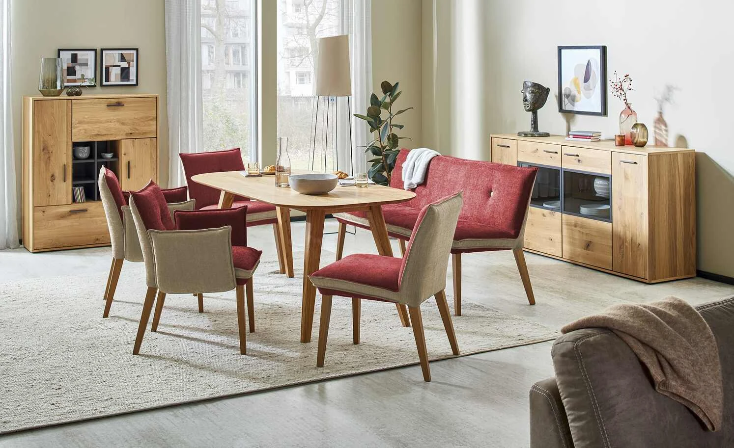 Woodford Polsterstuhl Sunna | Kombi Rosso (Rot / Beige) Nein