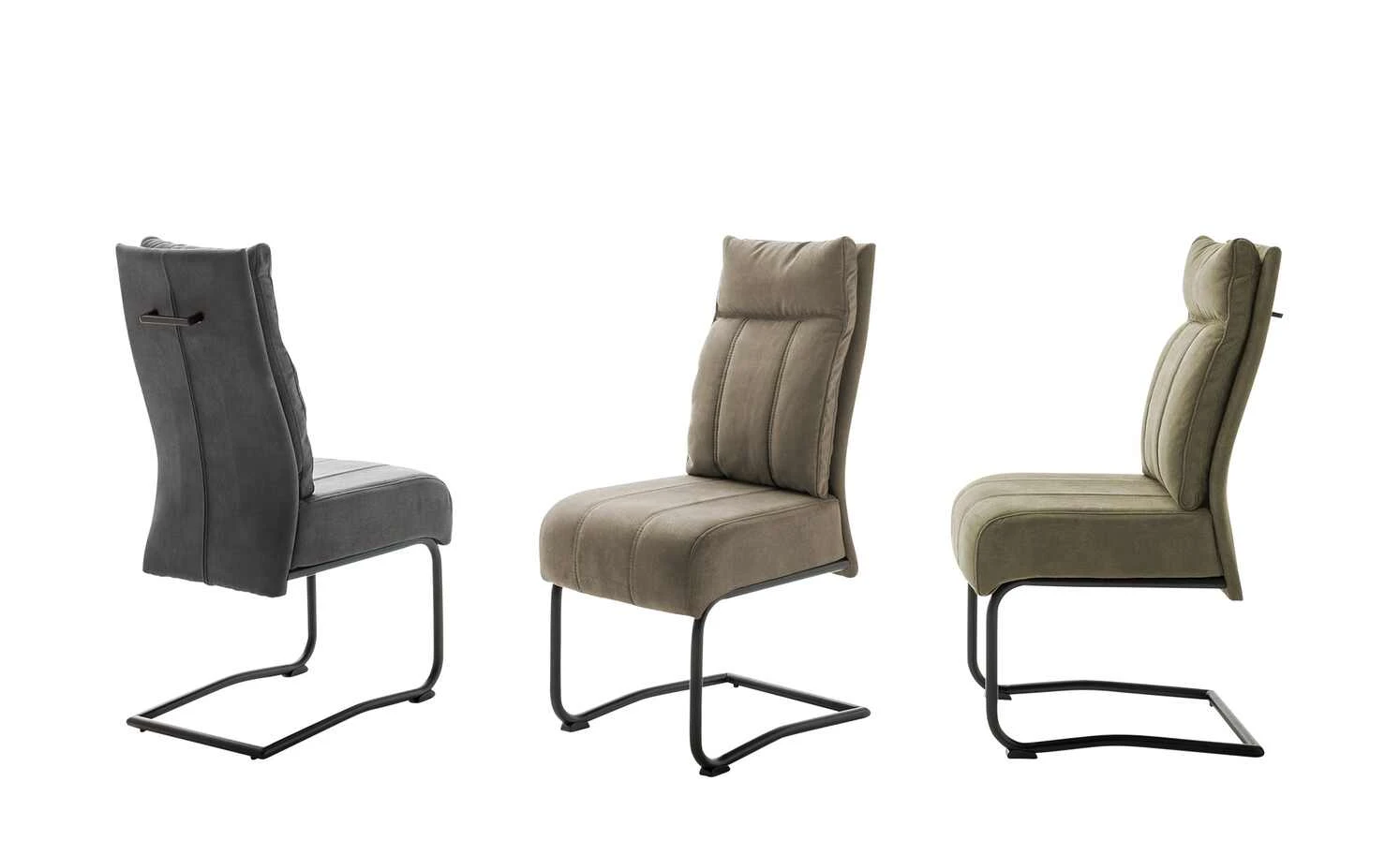 uno Freischwinger Alabria | Olive (Grün) Schwarz (matt)