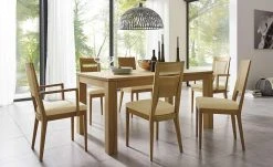 Wohnwert Holzstuhl gepolstert Alvar | Beige
