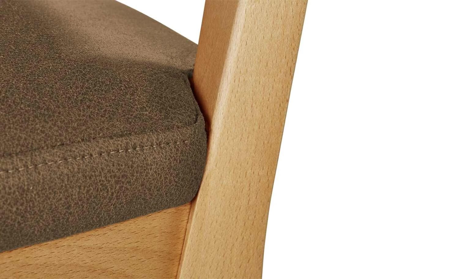 Wohnwert Holzstuhl gepolstert Alvar | Schoko (Braun) – Bild 5
