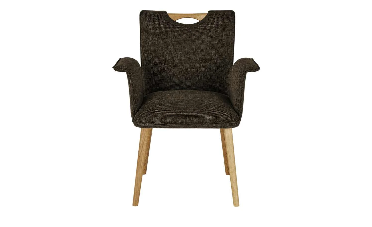 Wohnwert Polsterstuhl mit Armlehne Scandio | Schoko (Dunkelbraun) – Bild 3