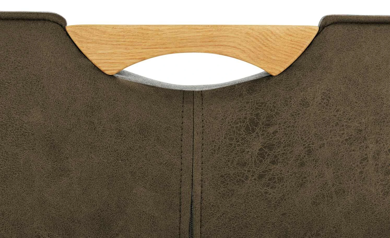 Wohnwert Polsterstuhl mit Armlehne Scandio | Steel (Hellgrau) / Dunkelbraun – Bild 6